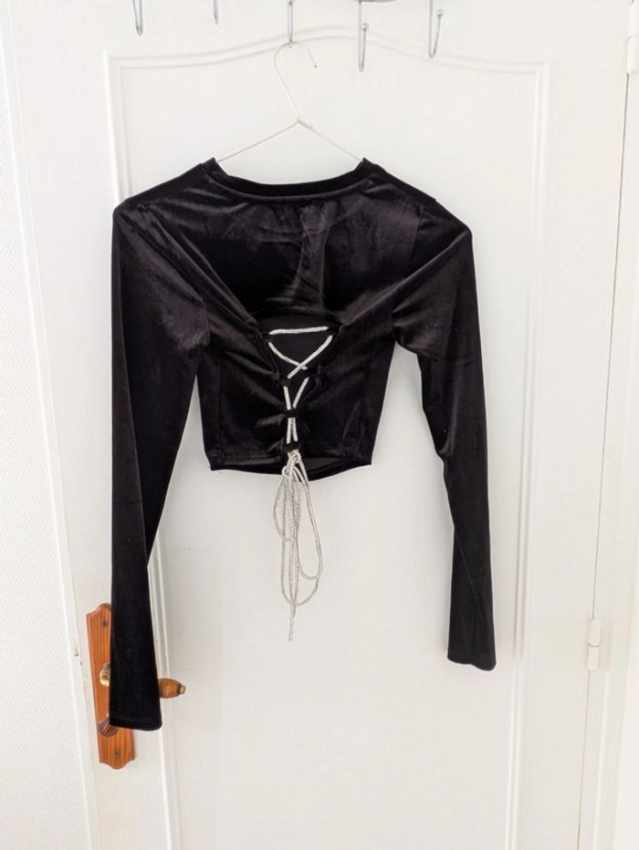 Haut court femme taille S cordage dos nu - photo numéro 3