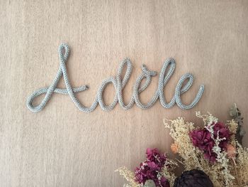 Prénom en tricotin personnalisé