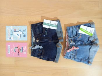 Lot 2 shorts Vertbaudet NEUFS – 24 mois