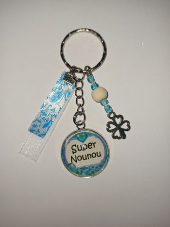 Porte clé nounou " Super nounou"