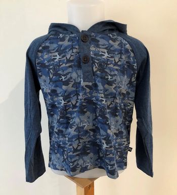 T-shirt manches longues militaire bleu - 4 / 6 Ans