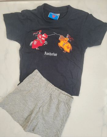 Ensemble t-shirt short 24mois