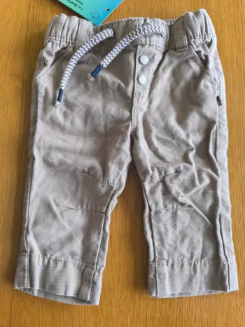 306767 pantalon marron rayé garçon 3 mois kiabi