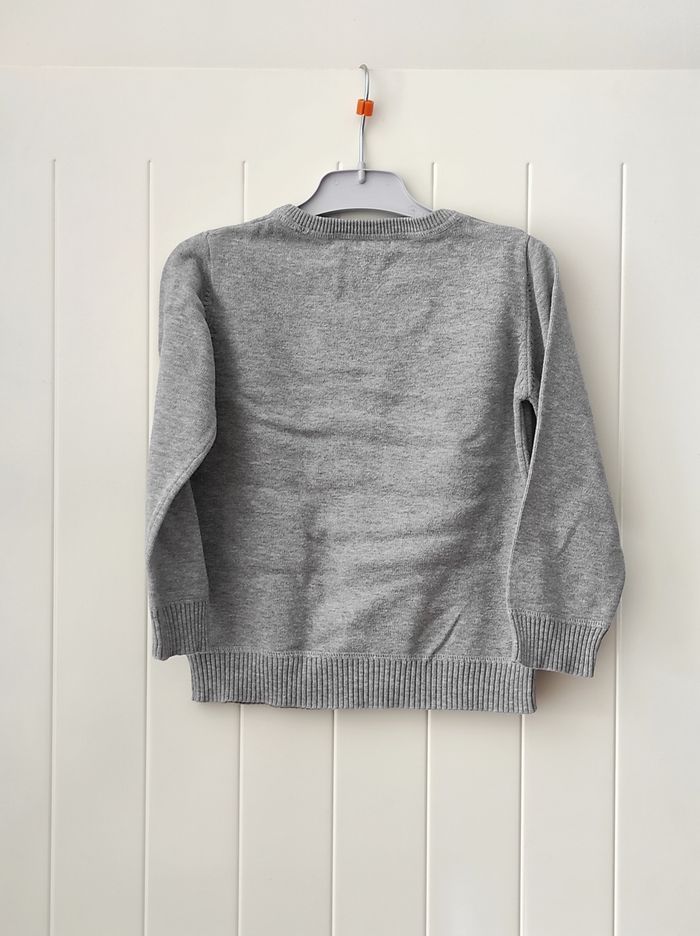 🧒 Pull en coton garçon 4 ans – gris - photo numéro 3