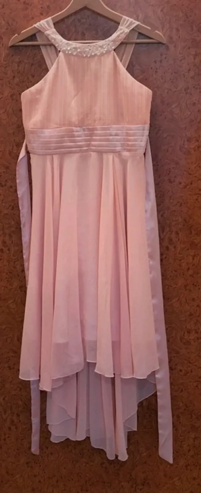Robe de soirée rose poudré – Taille XS - photo numéro 4