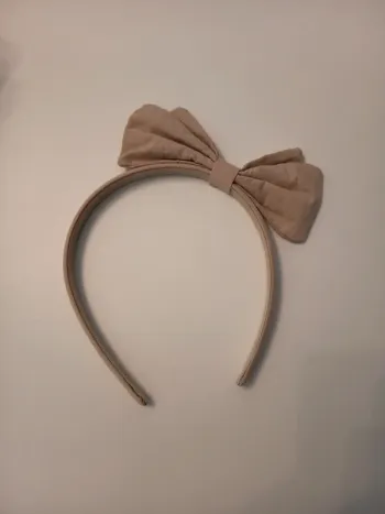 Serre tete fille beige