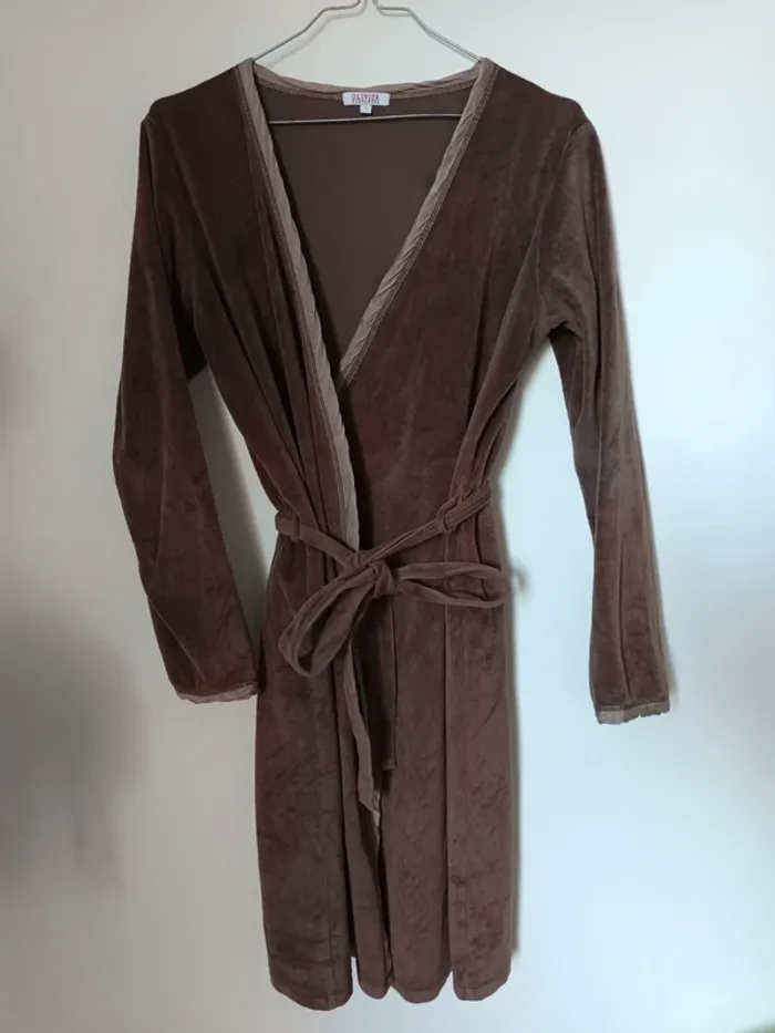 Peignoir de nuit femme marron taille S Olivier Desforges