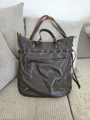 Paul joe sister sac à main xxl cuir souple marron