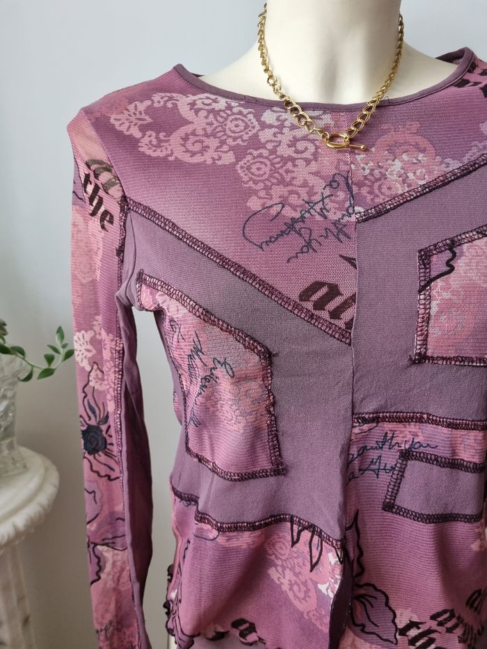 Top en mesh violet vintage - photo numéro 9