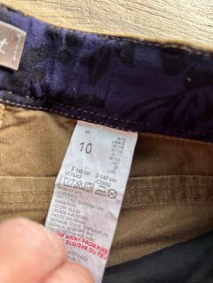 Pantalon velours Jean Bourget taille 10 ans - photo numéro 3