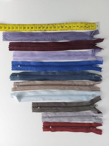 Lot fermetures éclair