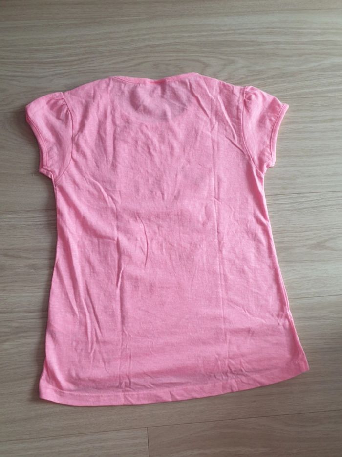 T-shirt fille 12 ans rose fluo - photo numéro 3