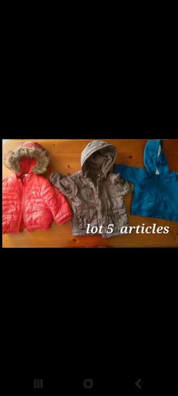 Lot plusuieurs vestes manteau 18 mois
