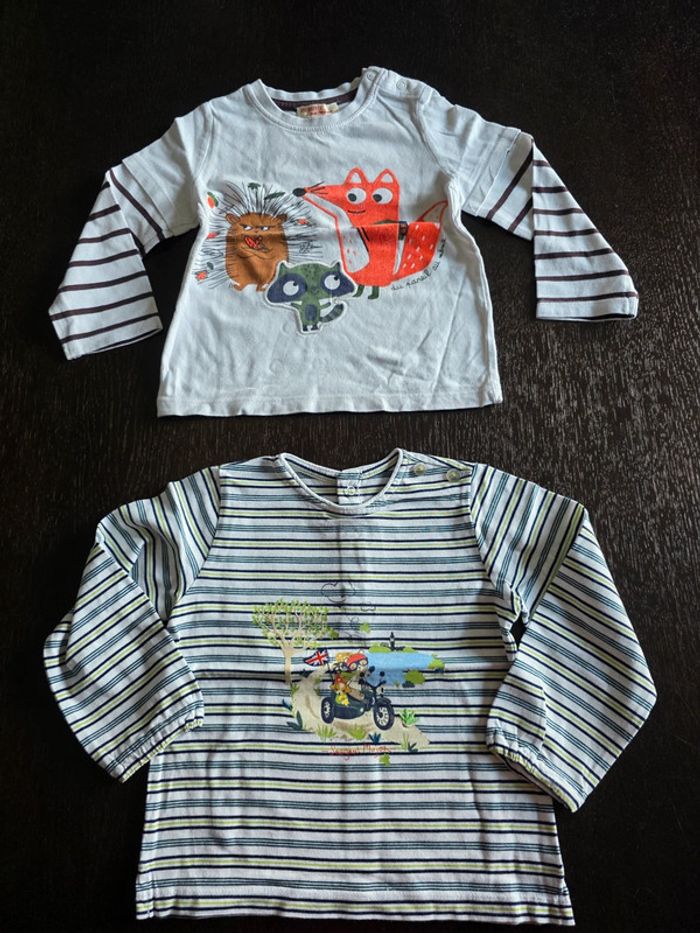 Lot de 5 tee-shirts a manches longues en 24 mois - photo numéro 3