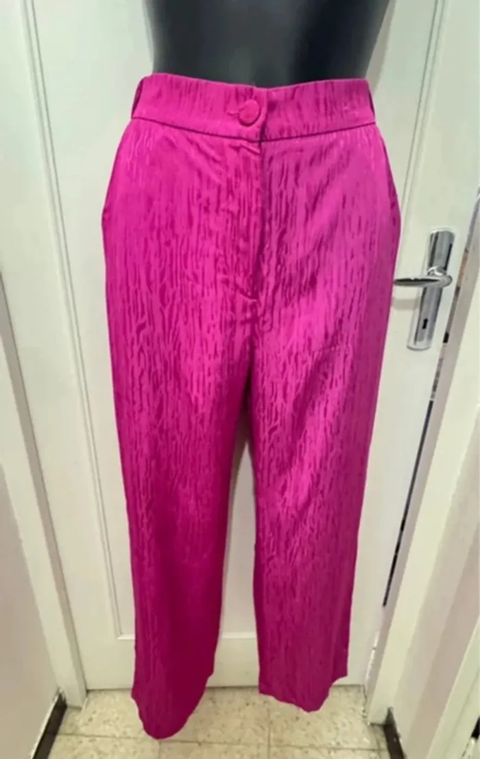 Pantalon large rose fushia 34 - photo numéro 4
