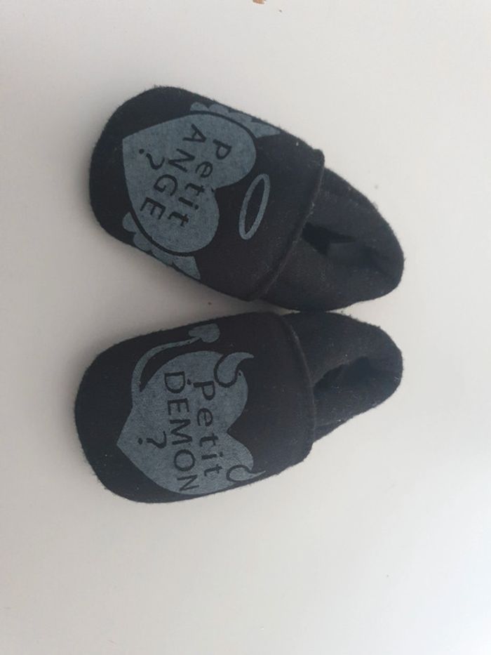 Chausson bebe petit demon petit ange0/6mois - photo numéro 2
