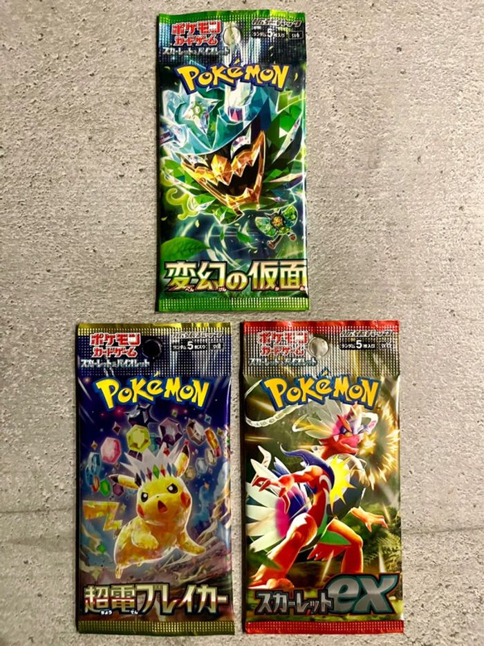 3 boosters cartes Pokémon japonais - japanesse Pokémon