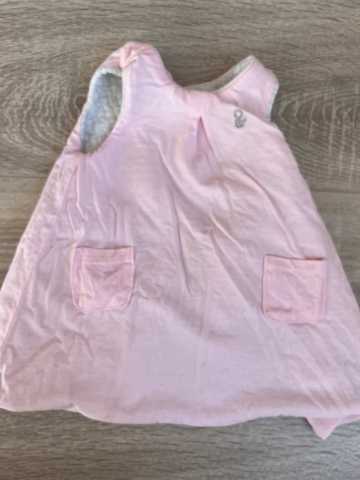 Robe réversible gris et rose bébé fille 1 mois - photo numéro 3