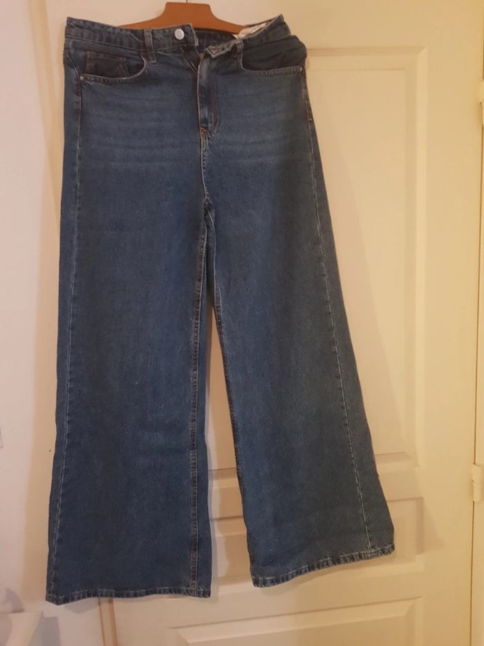 Pantalon jean large Stradivarius taille 40 - photo numéro 3
