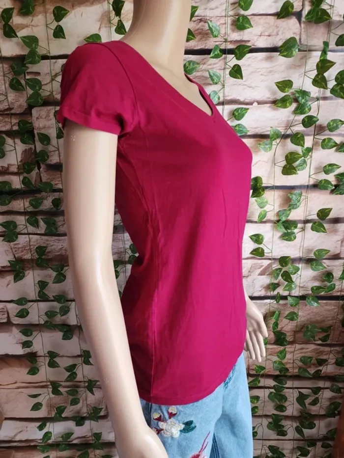 🌸T-shirt MC Rose Gemo Taille 38🌸 - photo numéro 2