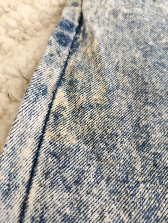 Jean vintage Brittania USA taille haute coupe droite bleu clair délavé années 90 - photo numéro 6