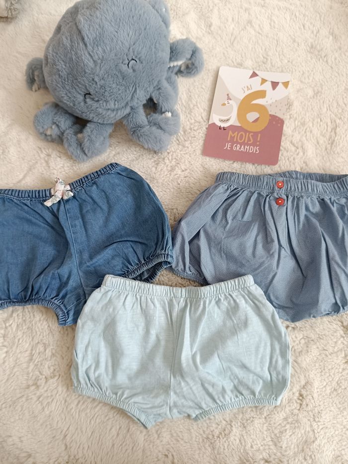 Lot 3 shorts culotte 6 mois obaibi
