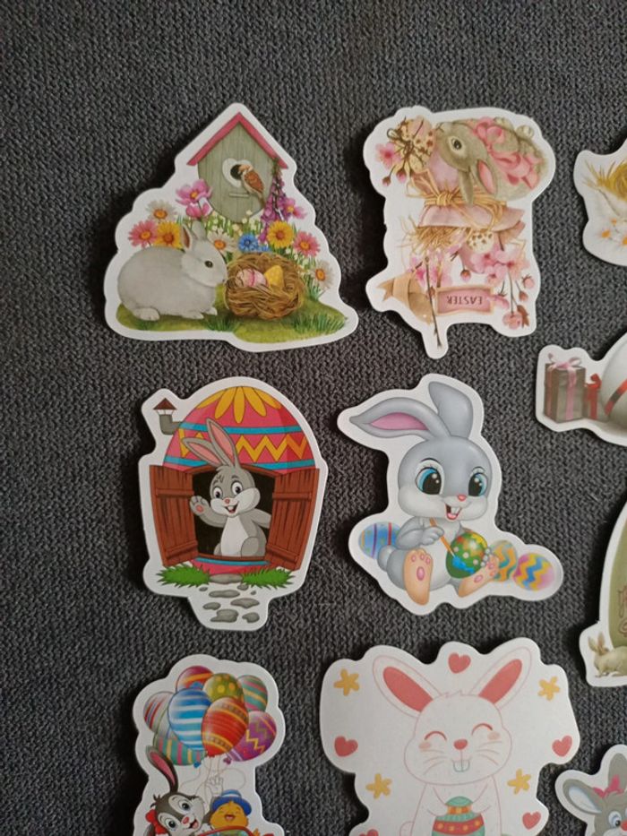 Autocollants de Pâques oeufs et lapins - photo numéro 2