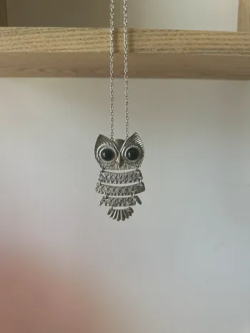 Collier sautoir hiboux