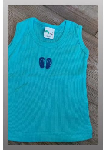 Débardeur turquoise mignon 12 mois