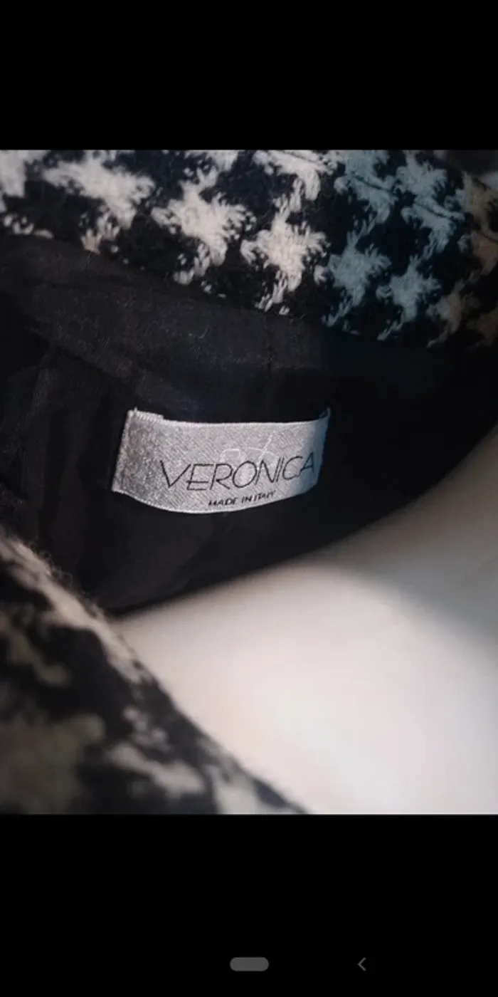 Veste jacket hiver automne winter pied de poule noire blanc chic - photo numéro 5