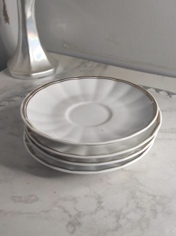 Dessous de tasses porcelaine de chauvigny