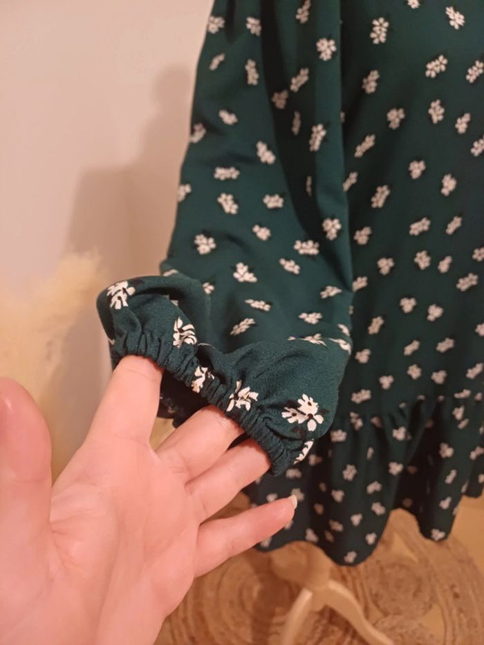 Robe verte foncée Fleurie Tiffosi taille L/XL 40/42 - photo numéro 5