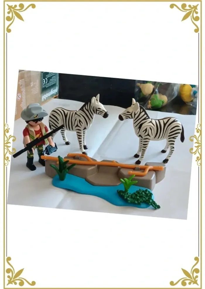 Gardien avec Zèbres playmobil
