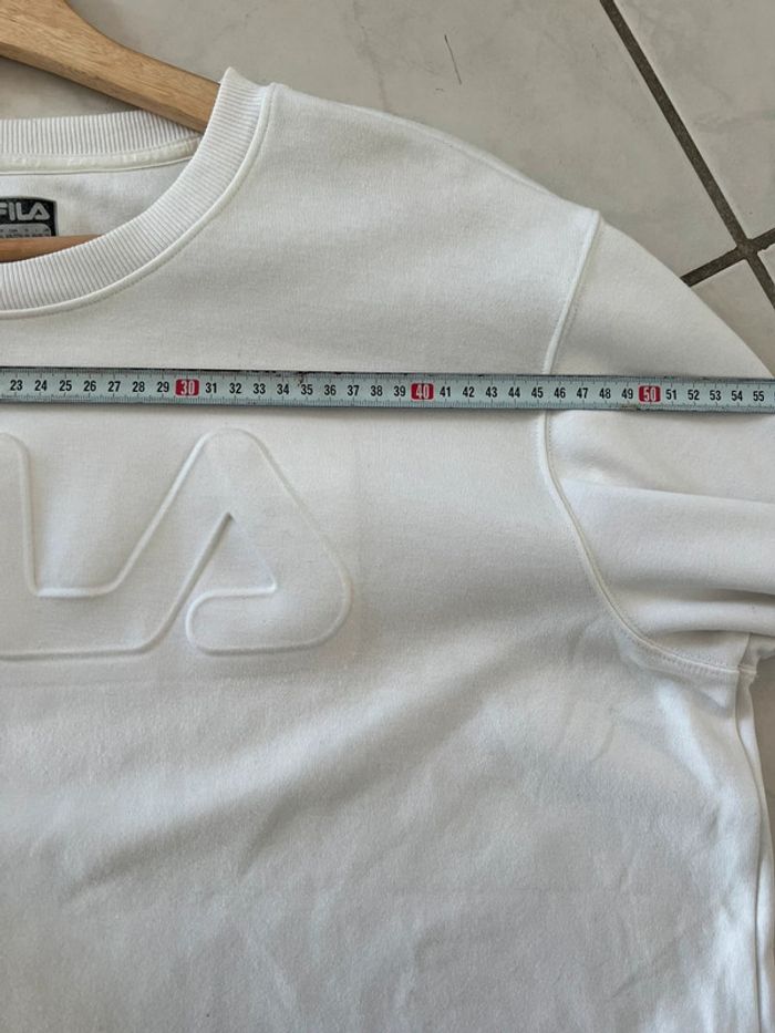 Magnifique pull / sweat FILA vintage sportswear taille XXL couleur blanc. - photo numéro 7
