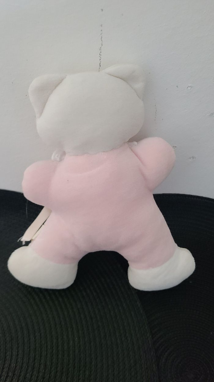 Doudou avec un grelot à l’intérieur vintage chat sucre d'orge - photo numéro 4