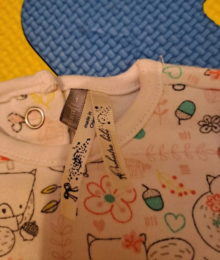 Ensemble t-shirt manches longues salopette écureuil, orchestra, taille 1 mois (54 cm) - photo numéro 7