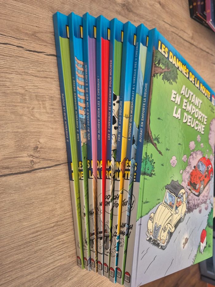Lot de 8 bandes dessinées Les damnés de la route