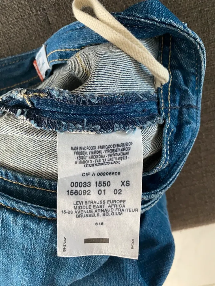 Jupe portefeuille en jean Levi’s vintage - Taille XS - Clips latéraux - photo numéro 7