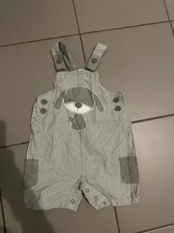 Salopette rayé Kaki