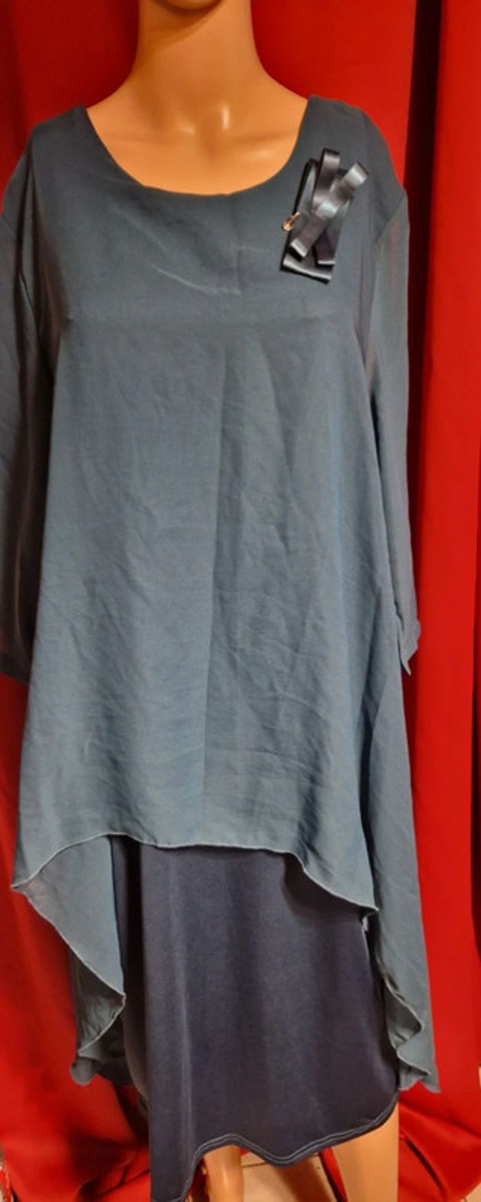 Robe de soirée vert bouteille taille 44 - photo numéro 3