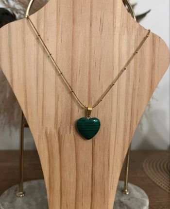 Collier chaîne pierre Malachite