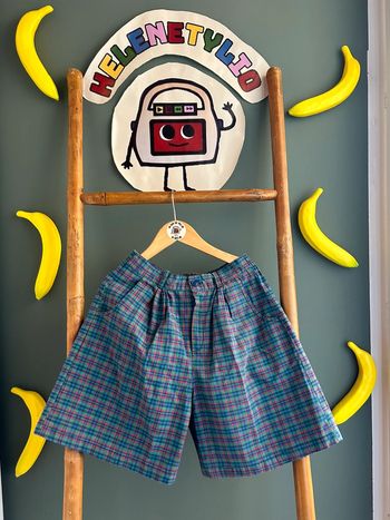 Short à carreaux vintage 6A