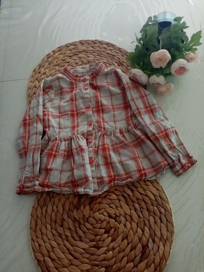 4/5 ans ensemble original Marines et orchestra chemise a carreaux et jean prinr ete/excellent état - photo numéro 8