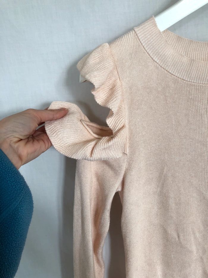 Haut rose pâle épaules dénudées volantées H&M bon état taille S / 36 38 - photo numéro 11