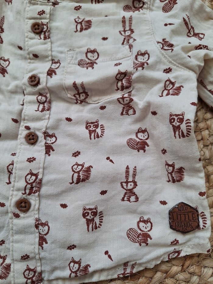 Chemise animaux Kiabi 3 mois 56-62 cm 6 kg - photo numéro 2