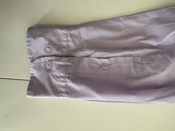 Chemise Lila unie à manches longues - Tom Hagan - M/38 - photo numéro 6