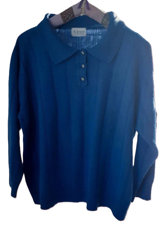 Pull col polo. Taille 54. 7XL. Edmée Collection - photo numéro 2