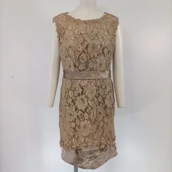 Robe de soirée semi transparente, motifs floraux, beige, été, cérémonie A058