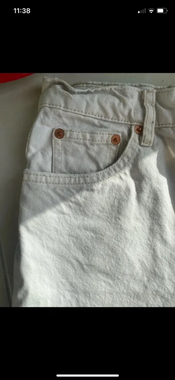 Jean large beige femme taille XS - photo numéro 4