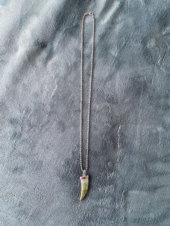 Sautoir avec pendentif corne strass - photo numéro 2